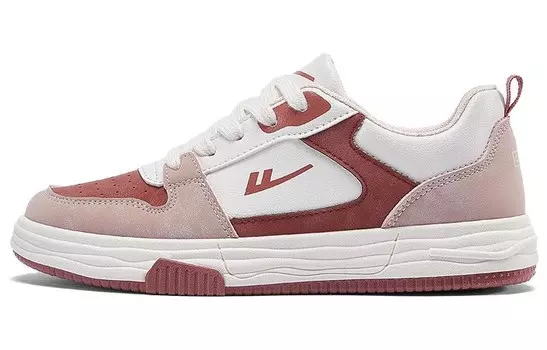 Кроссовки WARRIOR Skateboarding Shoes Women's Low-top White/pink/red, белый/красный