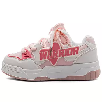 Кроссовки WARRIOR Skateboarding Shoes Women's Low-top White/Red, белый/красный
