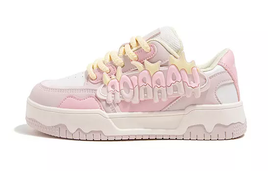 Кроссовки WARRIOR Skateboarding Shoes Women's Low-top, розовый