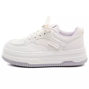 Кроссовки WARRIOR Skateboarding Shoes Women's Low-top Beige/Purple, фиолетовый