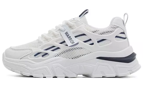 Кроссовки WARRIOR Wing Series Chunky Sneakers Unisex Low-top Navy/White, белый/темно-синий