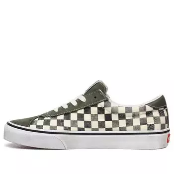 Кроссовки washed sport grey checkboard 'gray white' Vans, серый