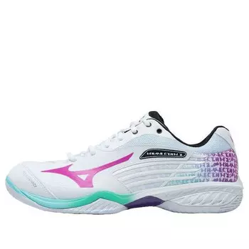 Кроссовки wave claw 'white green purple' Mizuno, белый
