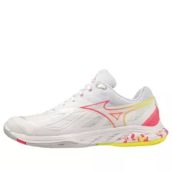 Кроссовки wave fang 2 fit 'white pink yellow' Mizuno, белый