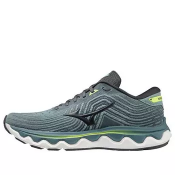 Кроссовки wave horizon 6 'gray green black' Mizuno, серый