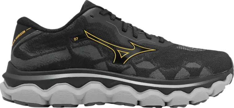 Кроссовки Wave Horizon 7 4E Wide 'Black Citrus', черный