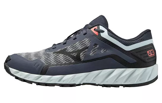 Кроссовки Wave Ibuki 3 мужские низкие серые/синие Mizuno