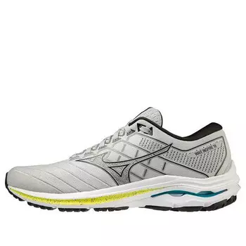 Кроссовки wave inspire 18 'light gray black yellow' Mizuno, серый