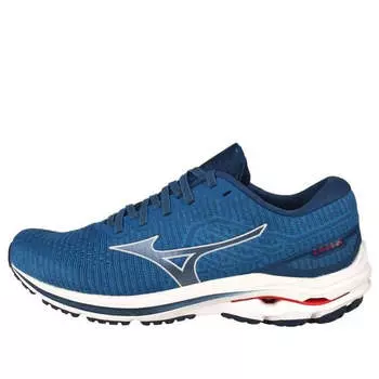 Кроссовки wave inspire 18 waveknit 'blue white red' Mizuno, синий