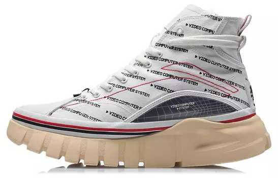 Кроссовки Wave Lifestyle женские высокие белые/черные Lining