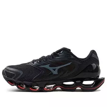 Кроссовки wave prophecy 12 'black grey red' Mizuno, черный