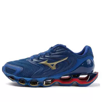 Кроссовки wave prophecy 12s 'dark blue gold wine red' Mizuno, синий