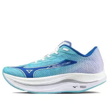 Кроссовки wave rebellion flash 2 'blue white' Mizuno, синий