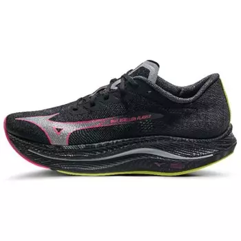 Кроссовки Wave Rebellion Flash для бега унисекс с низким верхом серые/черные Mizuno