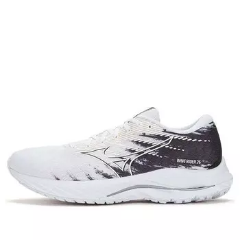 Кроссовки wave rider 26 'white black' Mizuno, черный