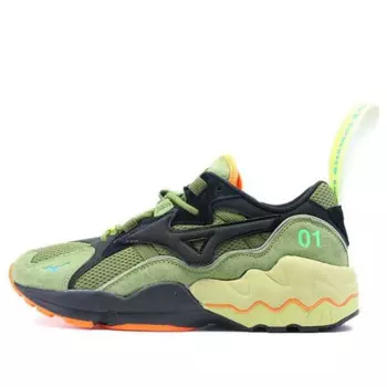 Кроссовки wave rider 'olive green orange' Mizuno, зеленый