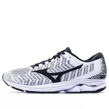Кроссовки wave rider waveknit 3 'black grey' Mizuno, черный