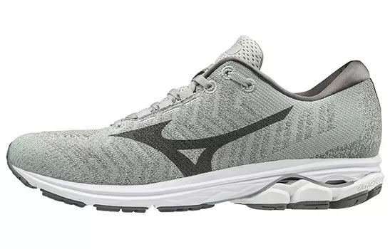 Кроссовки Wave Rider Waveknit 3 мужские низкие серые Mizuno