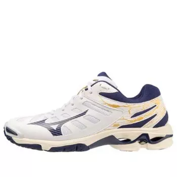 Кроссовки wave voltage 'white navy' Mizuno, белый