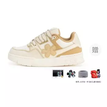 Кроссовки WE FLOWER Skateboarding Shoes Unisex Low-top Beige, бежевый
