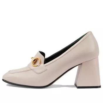 Кроссовки web accent leather pumps 'pink' Gucci, розовый