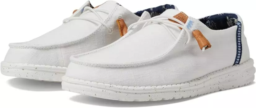 Кроссовки Wendy Washed Canvas Slip-On Casual Shoes Hey Dude, белый