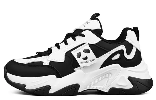 Кроссовки WENPU/Wenpu Chunky Sneakers Unisex Low-top, черный/белый