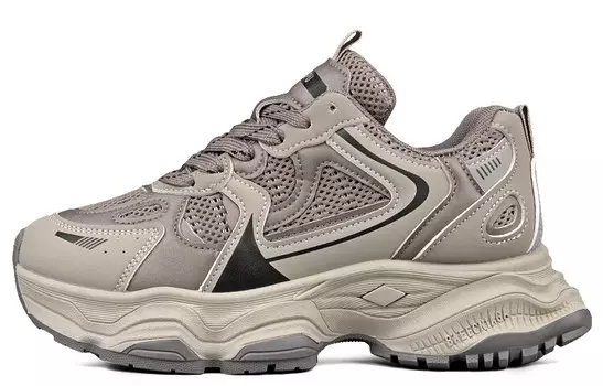 Кроссовки WENPU/Wenpu Chunky Sneakers Women's Low-top, серый