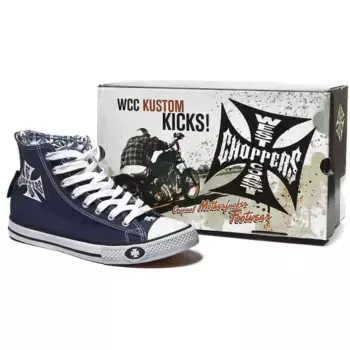 Кроссовки West Coast Choppers Hi Warrior motorcycle shoes, синий