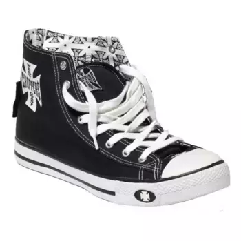 Кроссовки West Coast Choppers Warrior motorcycle shoes, черный