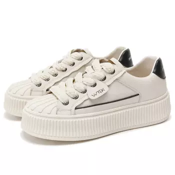 Кроссовки WESTLINK Skateboarding Shoes Women's Low-top White, бежевый/черный