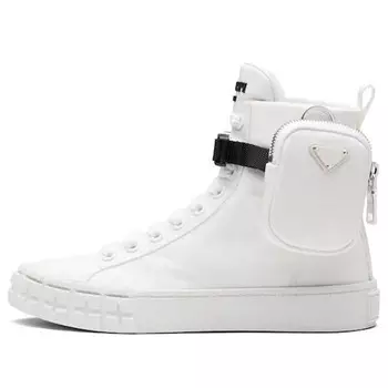 Кроссовки wheel re-nylon hight sneakers 'ivory' Prada, белый