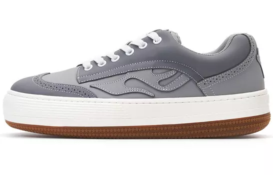 Кроссовки WILD PITCH Plunge Skateboarding Shoes Unisex Low-top Gray, серый