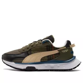 Кроссовки wild rider flannel 'green blue' Puma, зеленый