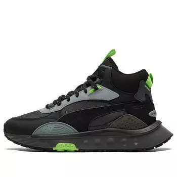 Кроссовки wild rider mid 'black dark shadow' Puma, черный