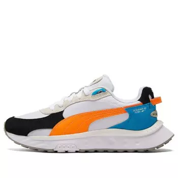 Кроссовки wild rider 'rollin' - white orange glow' Puma, черный
