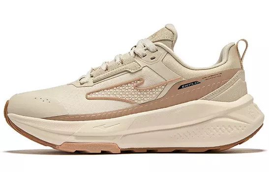 Кроссовки Wild Running женские с низким верхом цвета березы, лось коричневый Erke