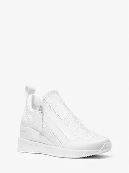 Кроссовки Willis Crystal Embelished Stretch Knit Michael Kors, белый