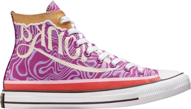 Кроссовки Willy Wonka x Chuck Taylor All Star High 'Swirl', фиолетовый
