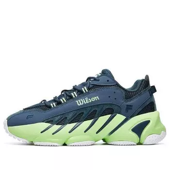 Кроссовки wilson x ade blue/green Fila, синий
