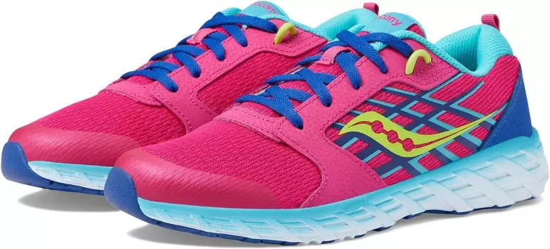 Кроссовки Wind 2.0 Saucony Kids, цвет Pink/Blue/Green