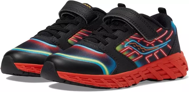 Кроссовки Wind A/C 2.0 Saucony Kids, цвет Neon/Black/Red