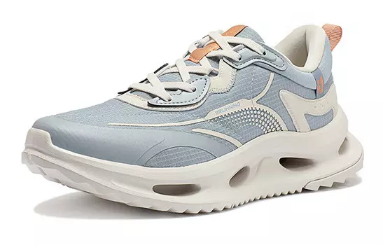 Кроссовки Wind Chain Running Shoes Men Low-top Mist Blue-black/Oat Milk 361°