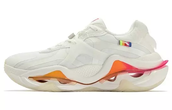 Кроссовки Wind Whirlpool для бега мужские с низким верхом белые/оранжевые 361°