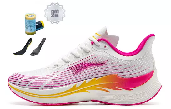 Кроссовки Wing Armor Running унисекс с низким верхом белого персикового цвета Onemix