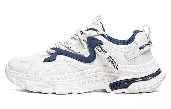Кроссовки Wing Series Chunky унисекс с низким верхом темно-синего цвета Warrior, бежевый/темно-синий