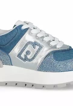 Кроссовки WITH RHINESTONES LIU JO, серебристый