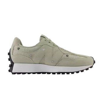 Кроссовки Wmns 327 'Olive Floral Embroidery', зеленый