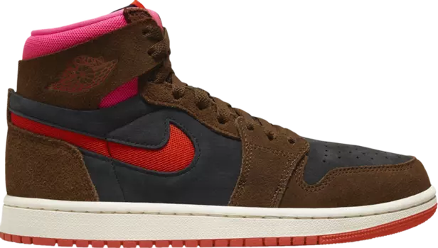Кроссовки Wmns Air Jordan 1 High Zoom Comfort 2 'Cacao Wow Picante Red', коричневый
