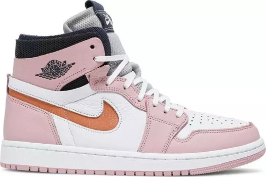 Кроссовки Wmns Air Jordan 1 High Zoom Pink Glaze, розовый